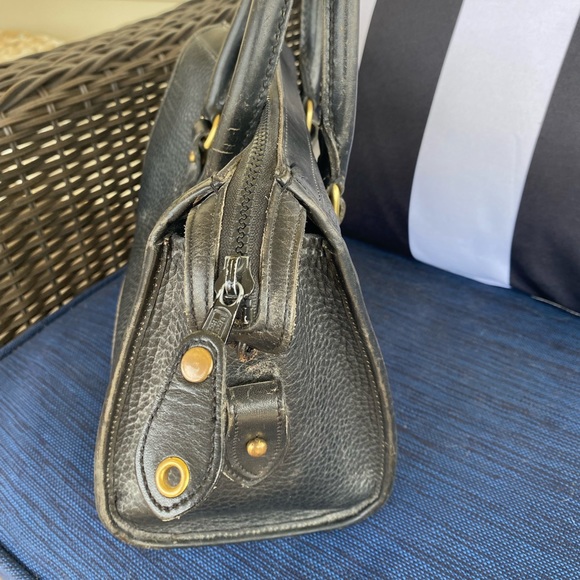 Rare Vintage Dooney & Bourke Black Saddle Leather Satchel - Picture 3 of 14
